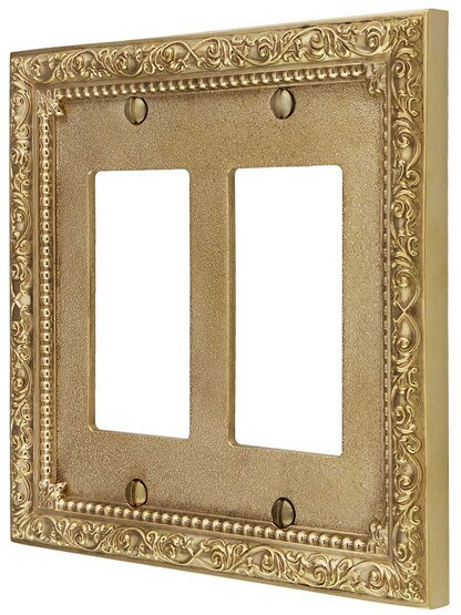 Floral Victorian Double Gang GFI Cover Plate.